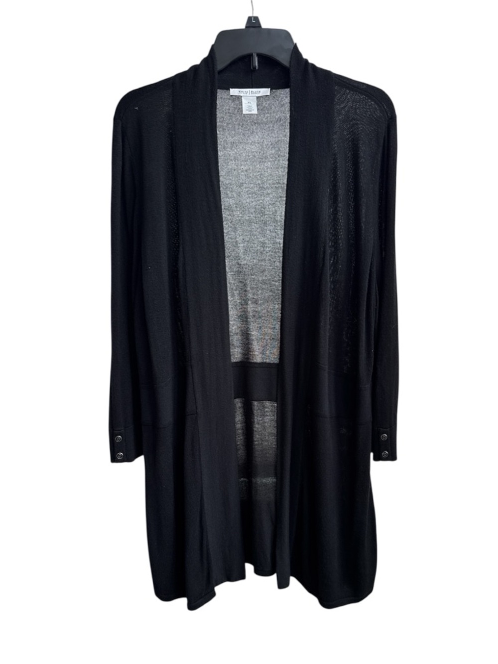 White House Black Market Open front cardigan black size XL
